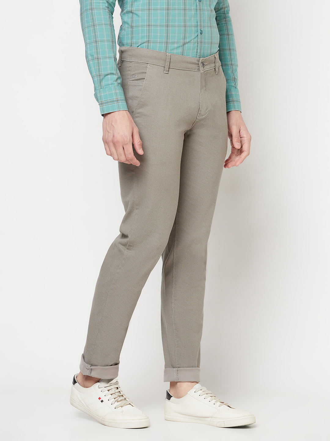 Grey Printed Trousers - Men Trousers