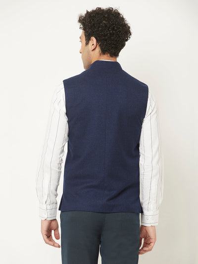  Waistcoat in Navy Blue Tone