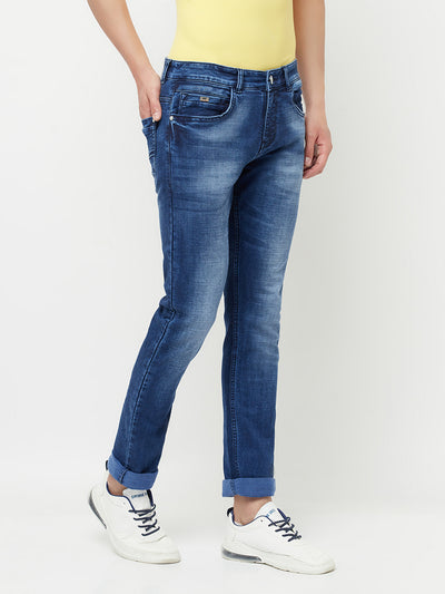 Navy Blue Jeans - Men Jeans