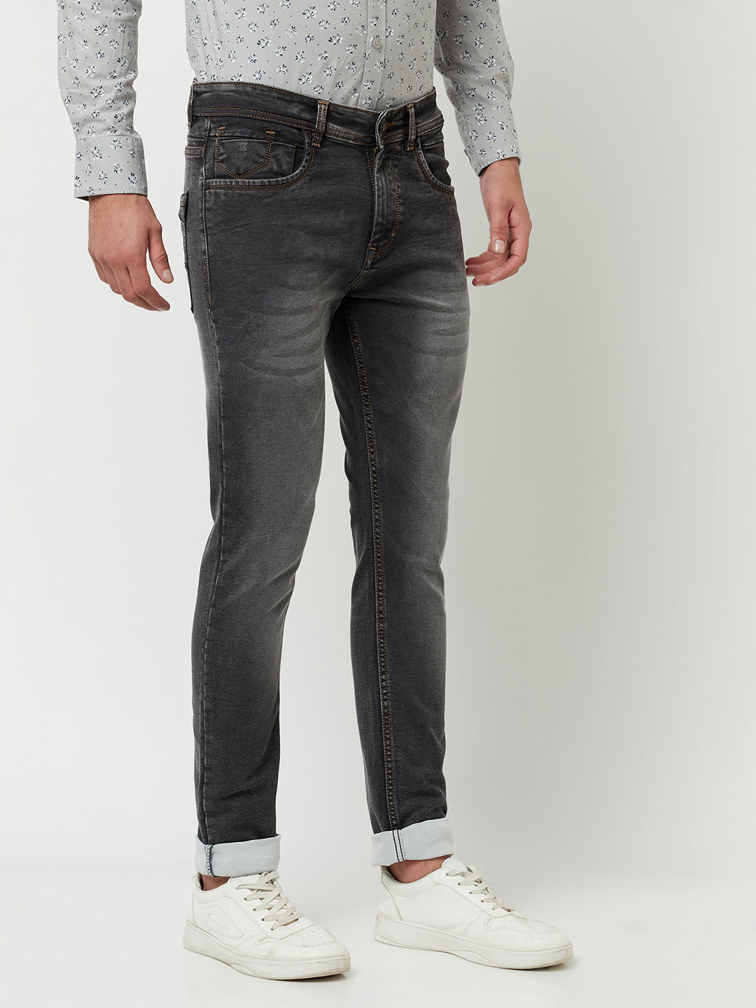 Buy CRIMSOUNE CLUB Black Solid Cotton Blend Regular Fit Boys Jeans |  Shoppers Stop