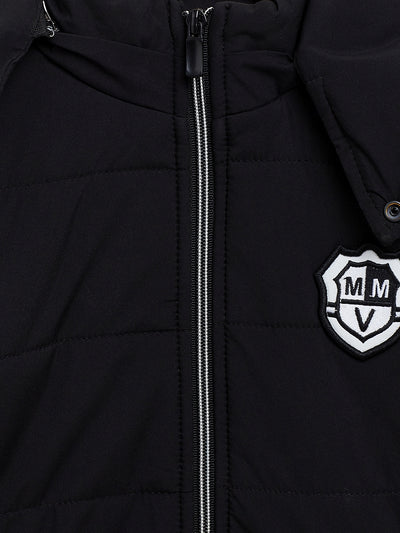 Black Detachable Hood Jacket - Boys Jacket