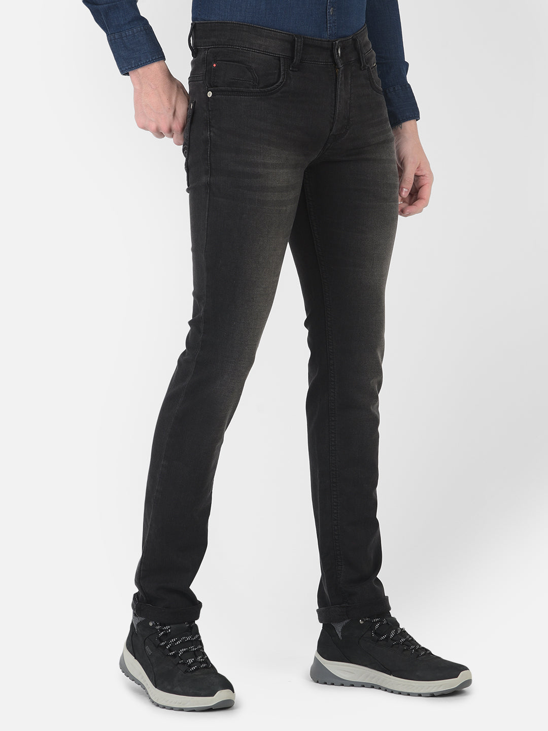 Light Fade Black Jeans - Men Jeans