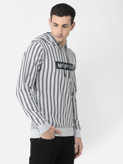  Grey Pin-Stripe Hoodie