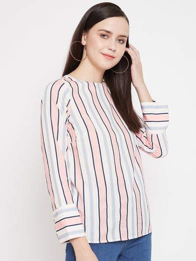 Pink Striped Top - Women Tops