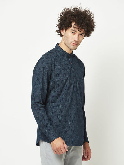  Navy Floral Kurta