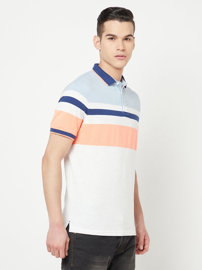 Multi-Color Colourblocked Polo T-Shirt - Men T-Shirts