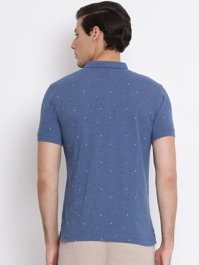 Blue Printed T-shirt - Men T-Shirts