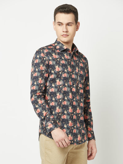  Multi-Colour Floral Print Shirt