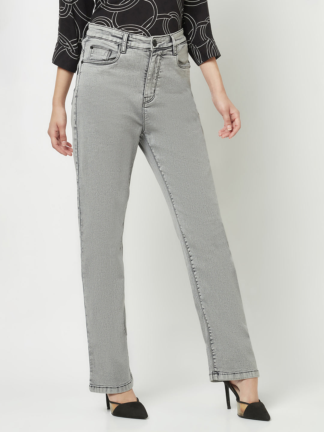 Crimsoune Club Grey Defined-Fit Denim  