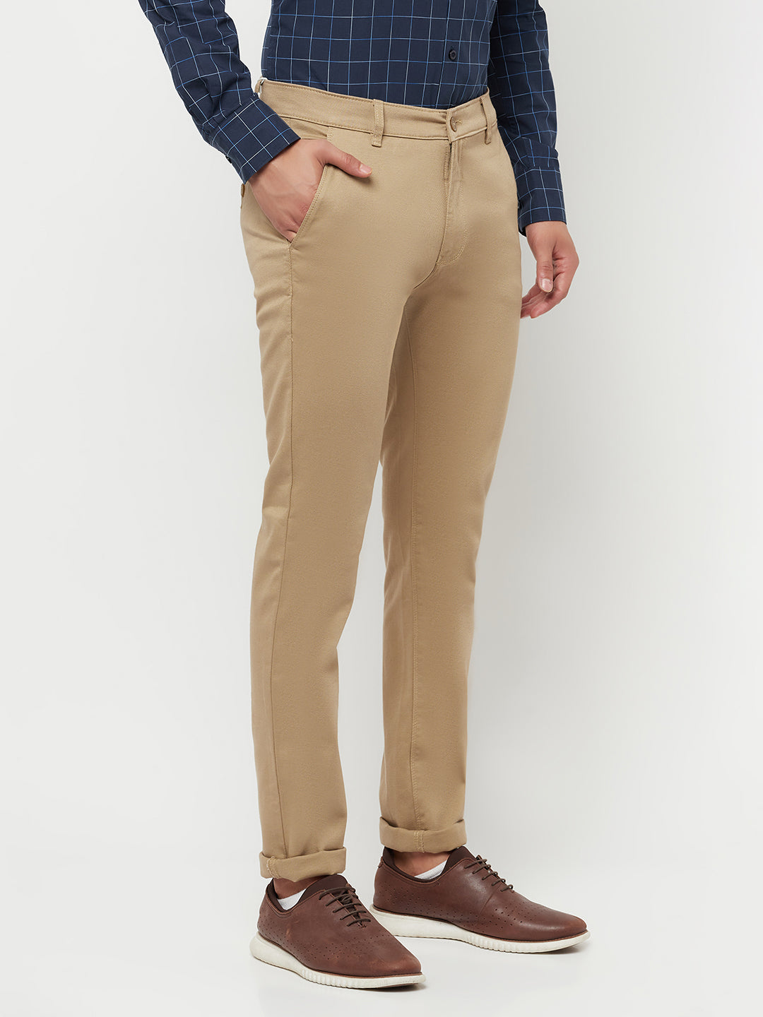 Beige Trousers - Men Trousers