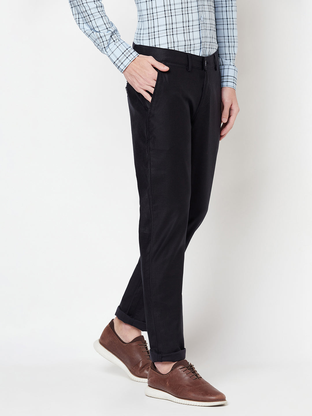 Navy Blue Trousers - Men Trousers