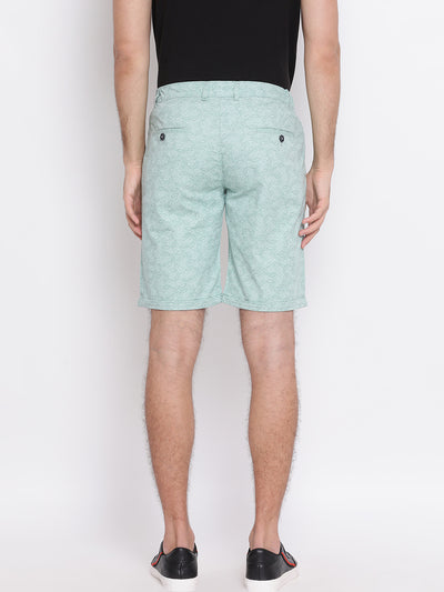 Green Printed shorts - Men Shorts