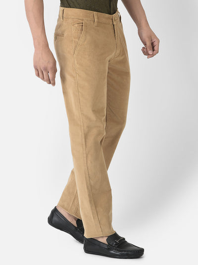  Light Khaki Trousers in Corduroy 