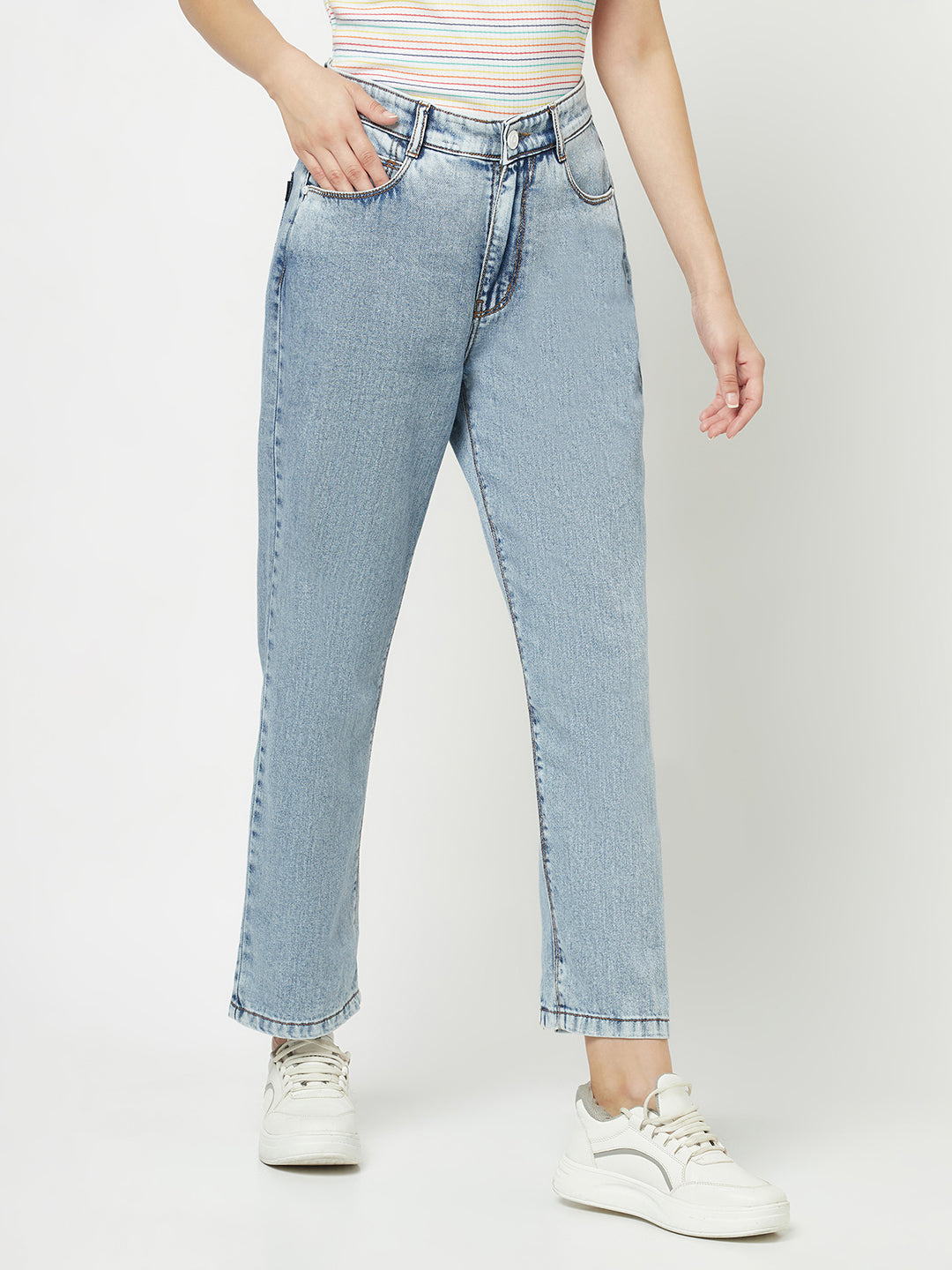  Blue Straight-Fit Denims