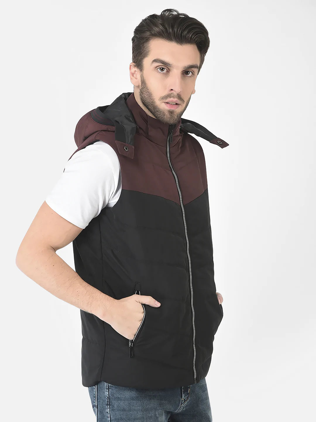  Black Padded Gilet 