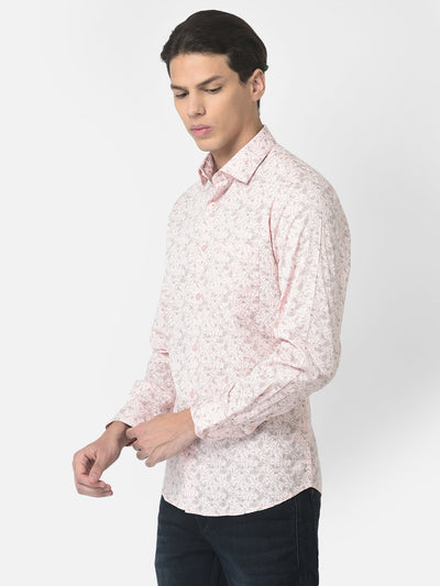 Light Pink Shirt in Floral Print 