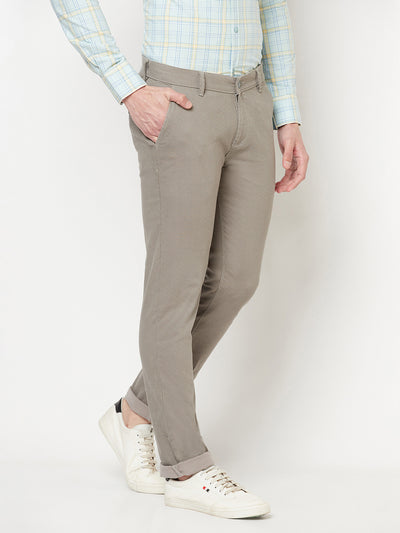 Grey Printed Trousers - Men Trousers