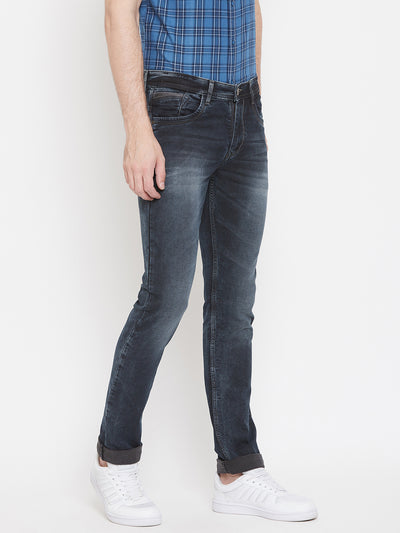 Grey Denim Stonewash Slim Fit Jeans - Men Jeans