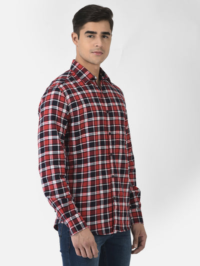  Red Shirt in Tartan Checks 