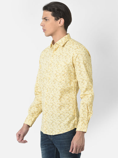 Yellow Shirt in Floral Print 
