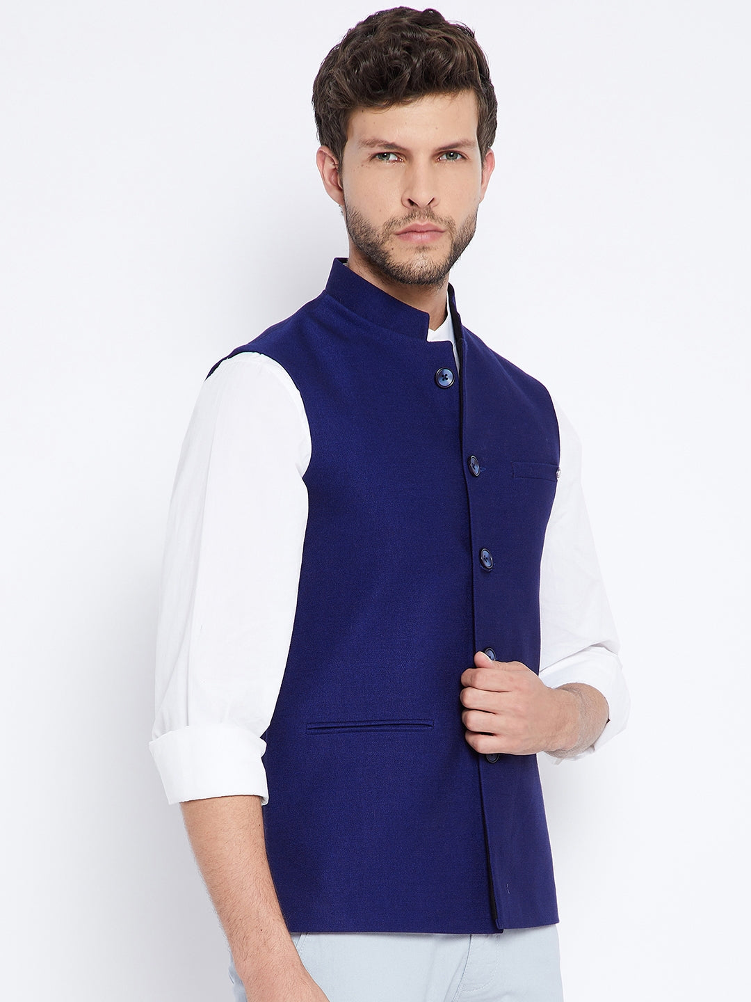 Jeetethnics 4 piece  Buy Jeetethnics Black  Navy Checked Coat Suit With Waistcoat  Shirt  Trousers Set of 5 Online  Nykaa Fashion