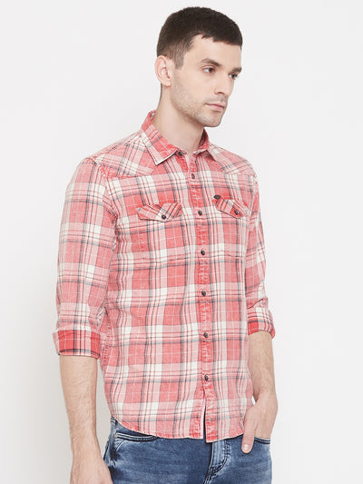 Checked Cotton Slim Fit shirt - Men Shirts