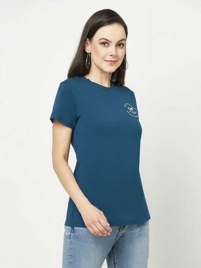  Teal Logo-Block T-Shirt