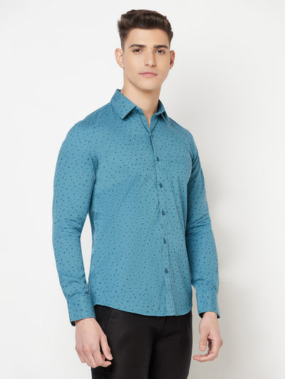 Blue Floral Shirt - Men Shirts