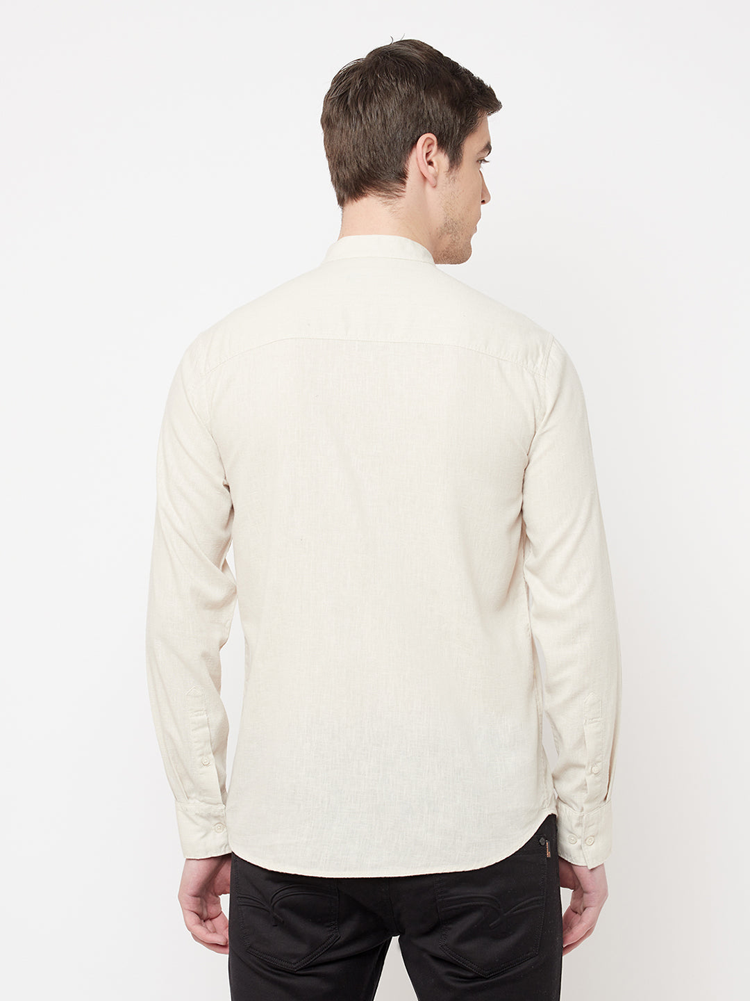 Beige Casual Shirt - Men Shirts