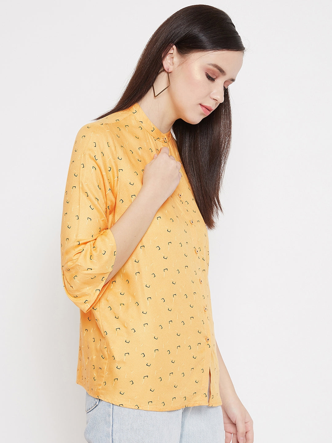 Bell Sleeves Printed Shirt - Women Shirts