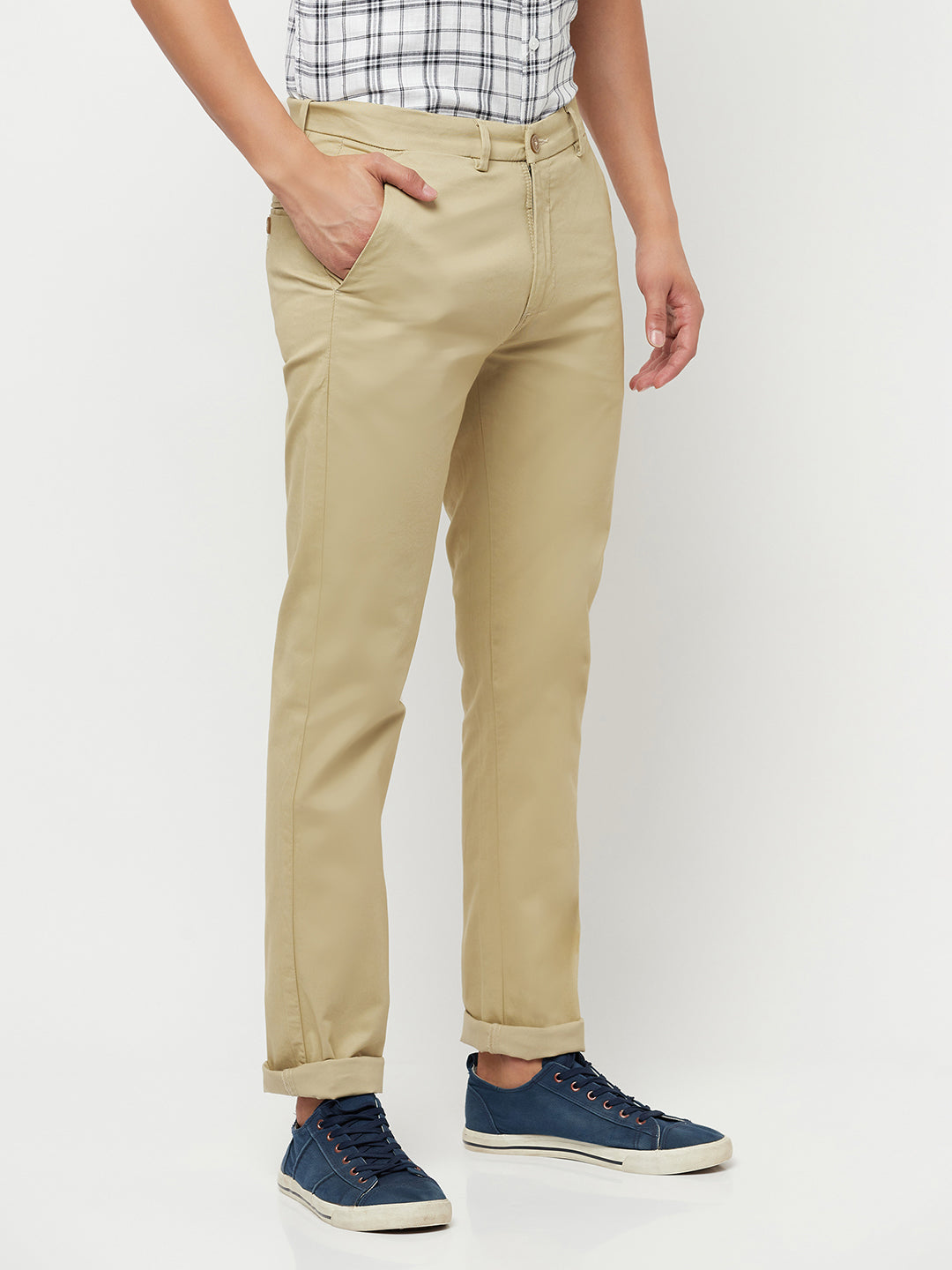 Beige Trousers - Men Trousers