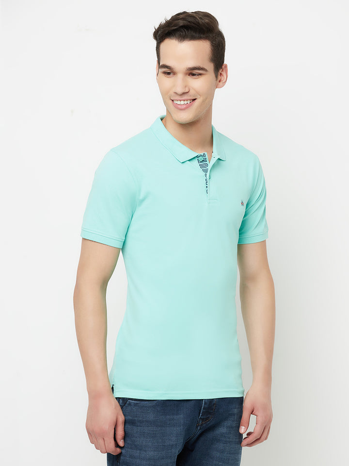 Mint Green Polo T-Shirt - Men T-Shirts