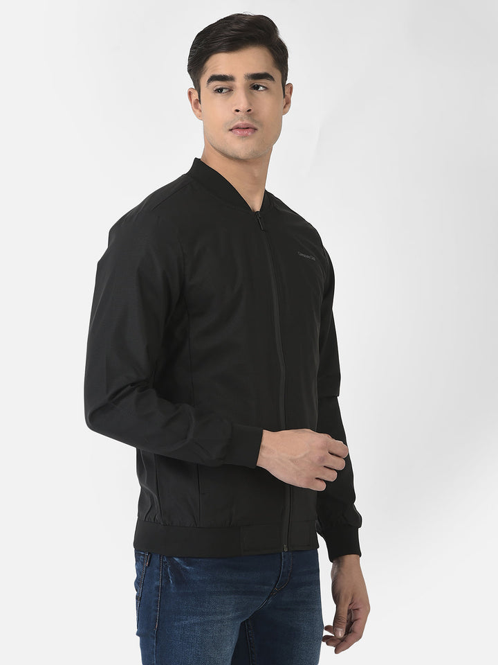  Black Jacket with Logo Work 