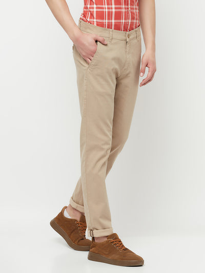 Beige Trousers - Men Trousers