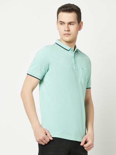  Mint Melange Polo T-Shirt