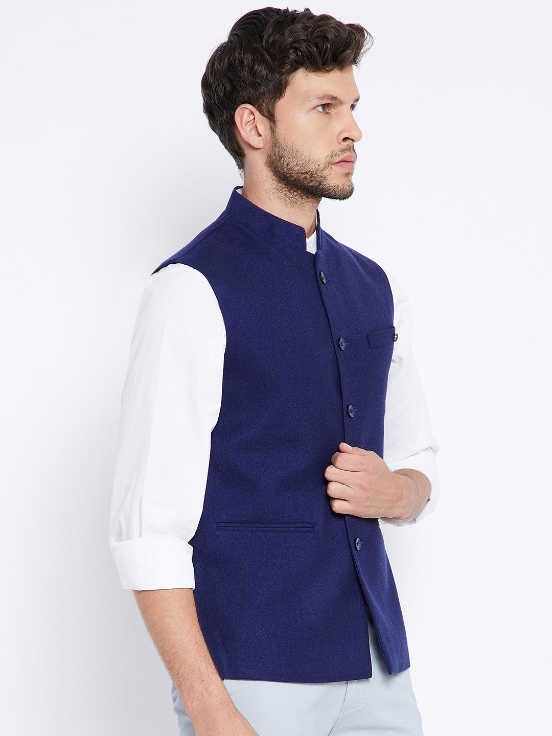 Navy Blue Waistcoat - Men Waist Coat