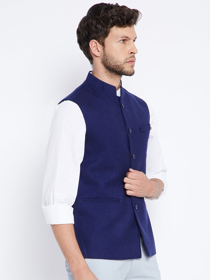 Navy Blue Waistcoat - Men Waist Coat