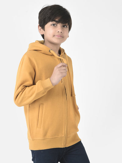  Mustard Yellow Zipper Sweatshirt 