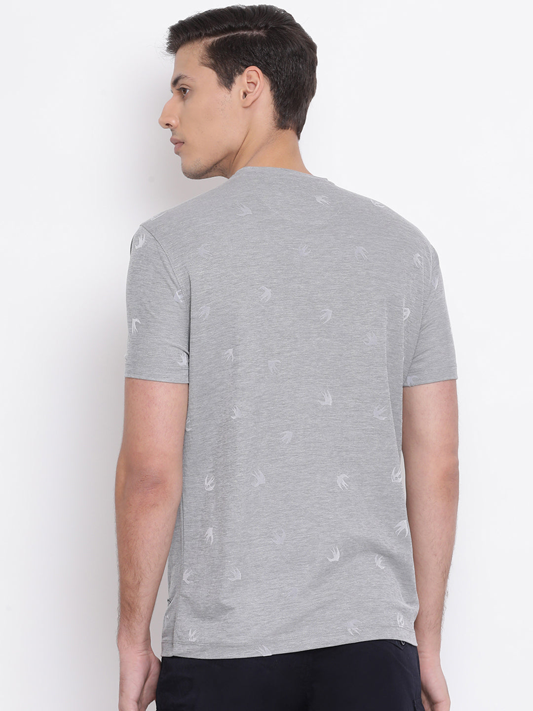 Grey Printed T-shirt - Men T-Shirts