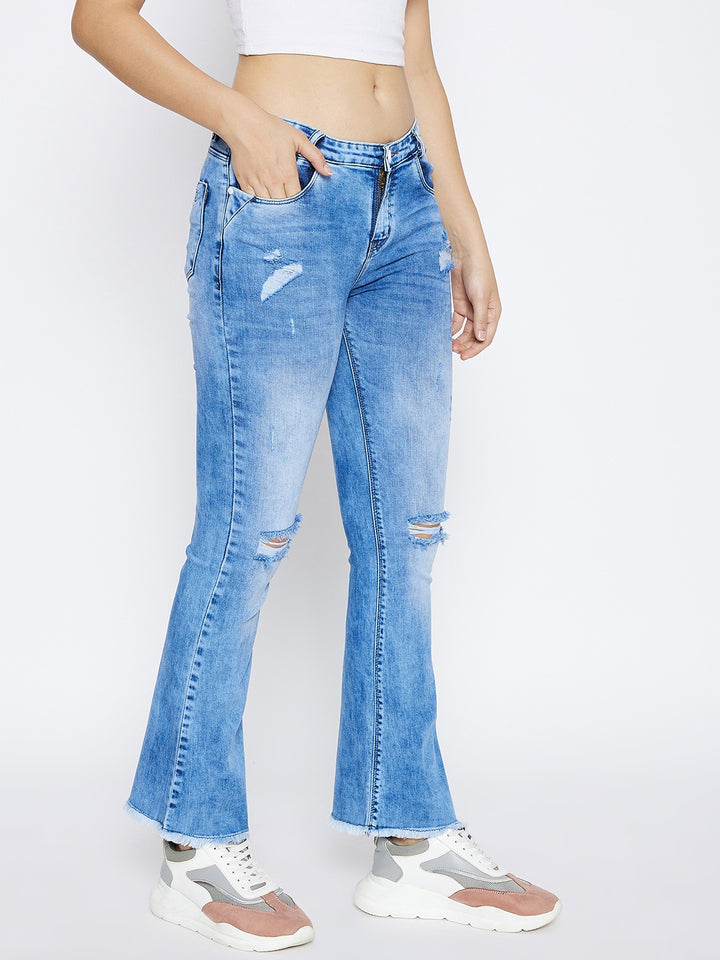 Blue Bootcut Jeans - Women Jeans