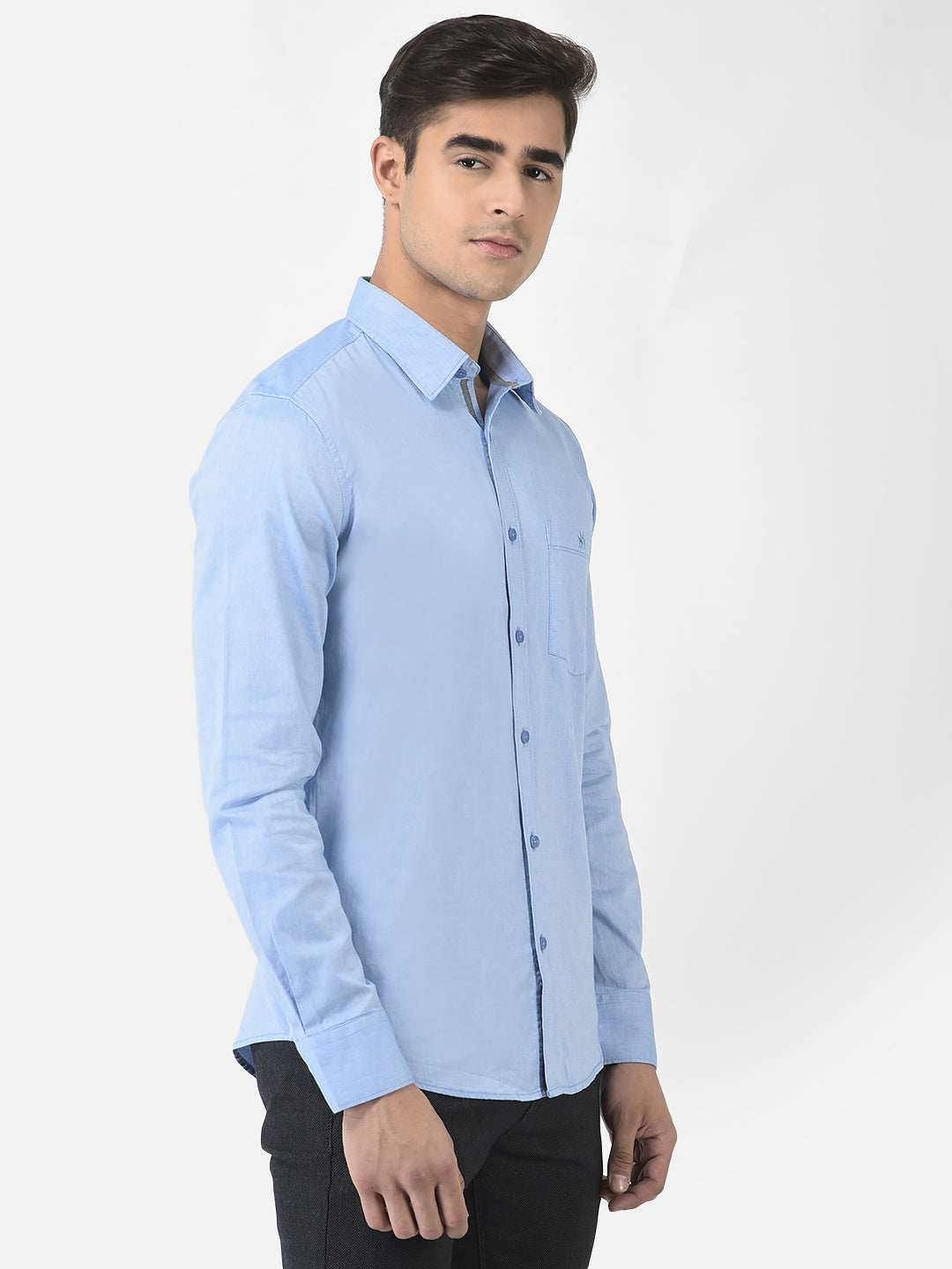  Sky Blue Shirt in Pure Cotton