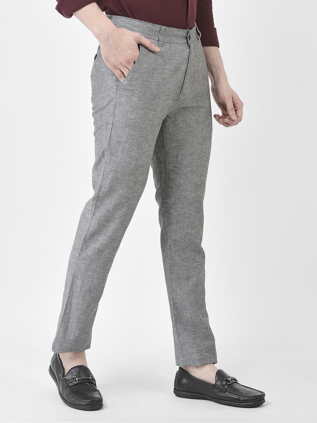  Dark Melange Grey Trousers