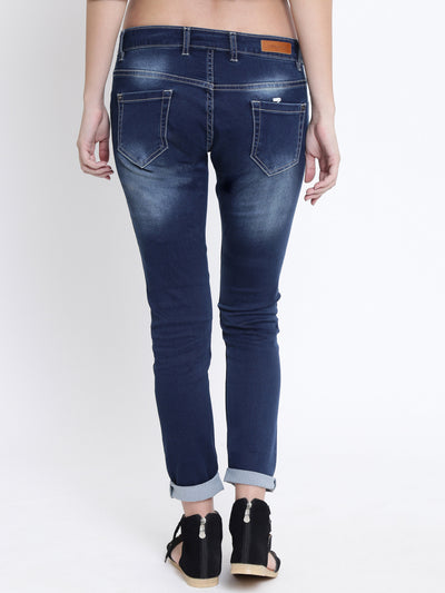 Blue Stonewashed Denim - Women Jeans