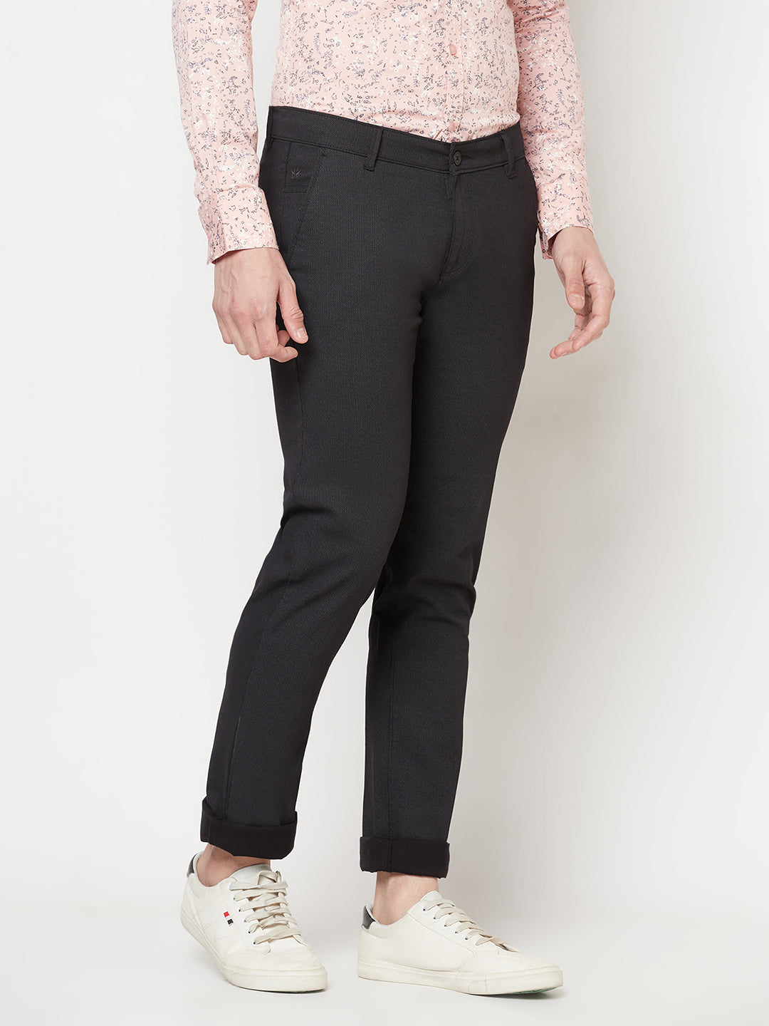 Black Printed Trousers - Men Trousers