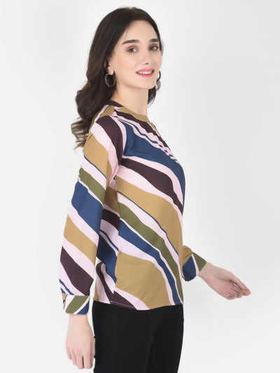 Multi-Coloured Waves Top - Women Tops