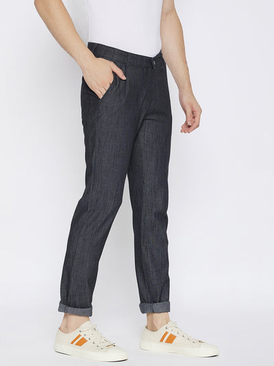 Black Slim Fit Trousers - Men Trousers