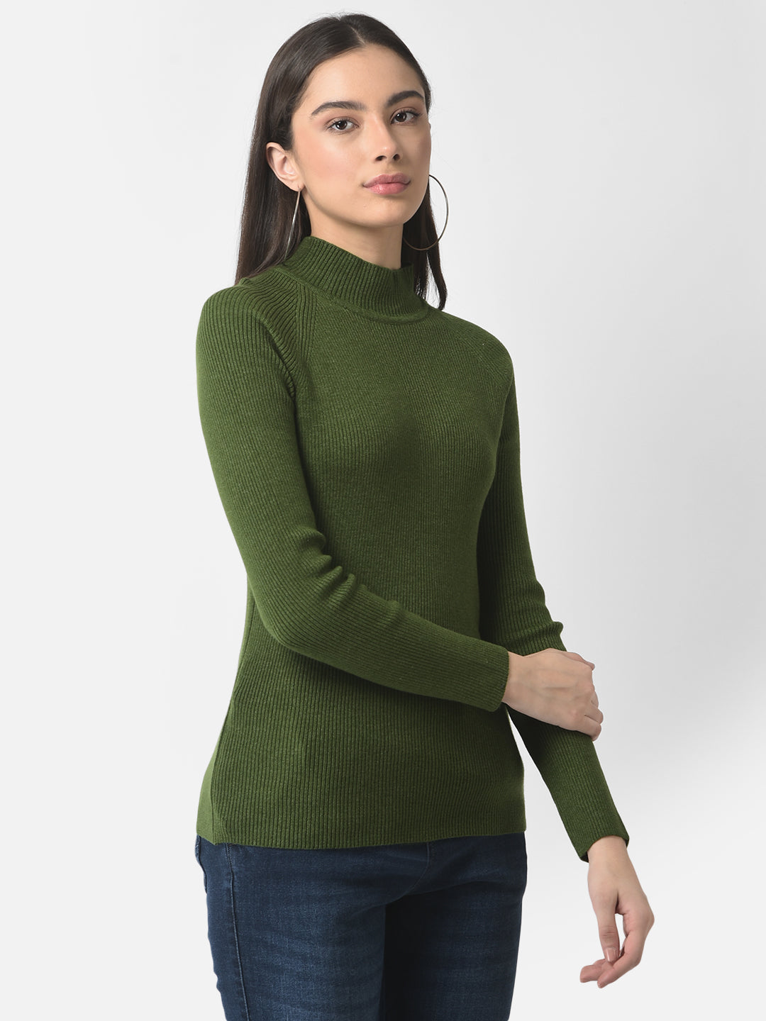  Fitted Green Sweater