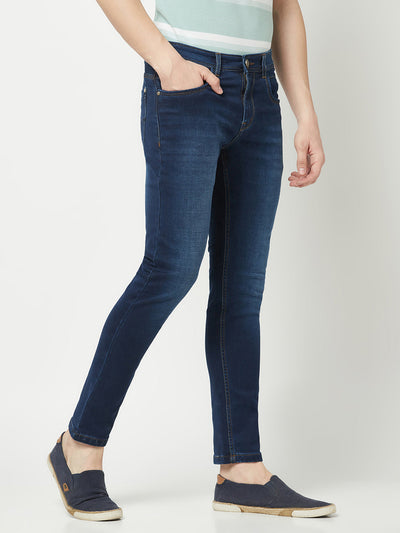  Navy Blue Light-Wash Jeans 