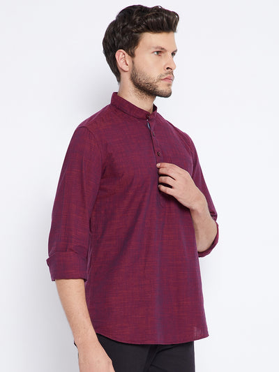 Maroon Kurta - Men Kurtas