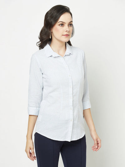  Blue Pin-Stripe Shirt